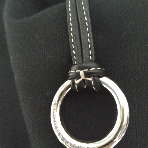 Small BCBG canvas tote. Base 13” x 5” - Picture 3 of 6